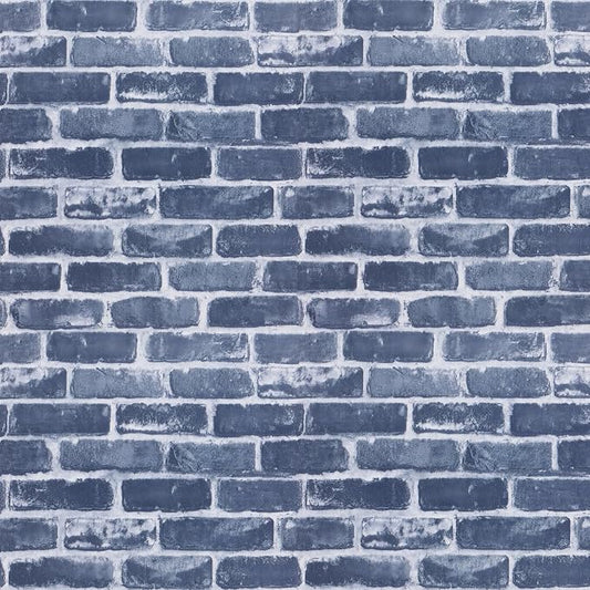 Timeet Blue Brick Wallpaper Peel and Stick Wallpaper 17.7" x 118.11" Self-Adhesive Removable Brick Textured Wallpaper Waterproof Backplash Living Room Wall Decor by Timeet