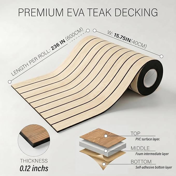 Peel and Stick Wall Panels：Waterproof & Easy to Cut, 236"x15.7" White Oak | Self-Adhesive PVC Wood Panels for Interior Walls, Slat Panels 3D Wood Grain Look,Ideal for Living Room, Bedroom & Ceilings - Image 3