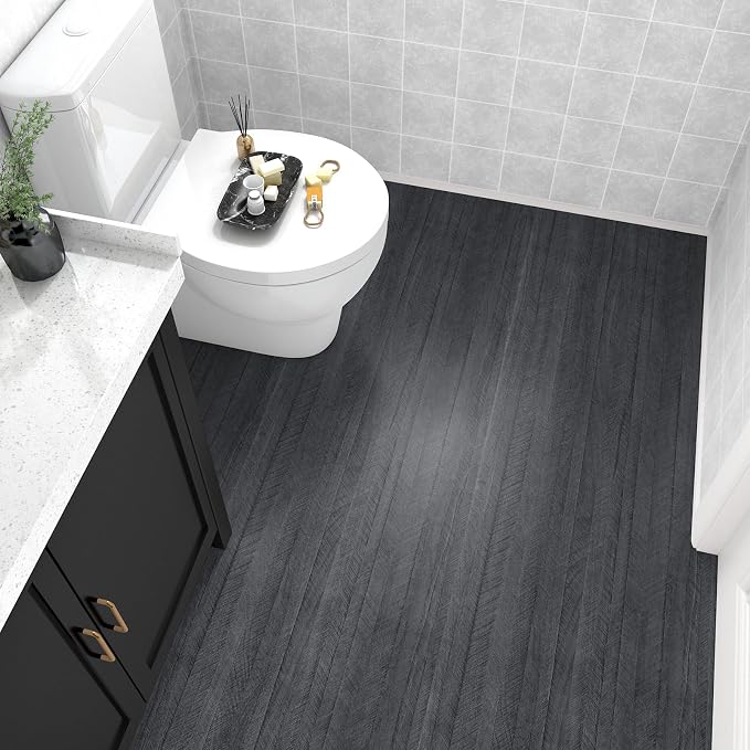 WESTICK Peel and Stick Wood Contact Paper for Countertops Waterproof Black Wooden Renter Friendly Wallpaper Removable Wood Grain Vinyl Wrap Contact Paper for Cabinets Table Desk Walls DIY 24" x 118" - Image 7