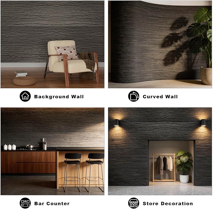 3D Wall Panels - Sample 7.9"x11.8" Faux Stone Peel and Stick Wall Covering - MCM Modified Clay Material for Home Art, Accent Brick, Modern Exterior/Interior Decoration - Image 4