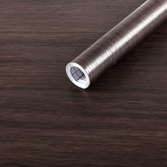 Arthome 33" x120" Peel and Stick Wood Contact Paper Self-Adhesive Brown Walnut Wallpaper,Decorative Vinyl Film for Countertop,Cabinets,Shelf,Drawer Liner,Easy to Clean Removable Wall Covering by ArthomeWALLDECOR
