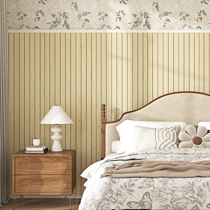 Light Maple Wood Panels for Wall Wood Slat Wallpaper 11.8"x118" | Beige Panels for Wall Self Adhesive 3D Wooden Contact Paper for Bedroom, Living Room Backsplash, Kitchen, Entryway, Farmhouse - Image 9