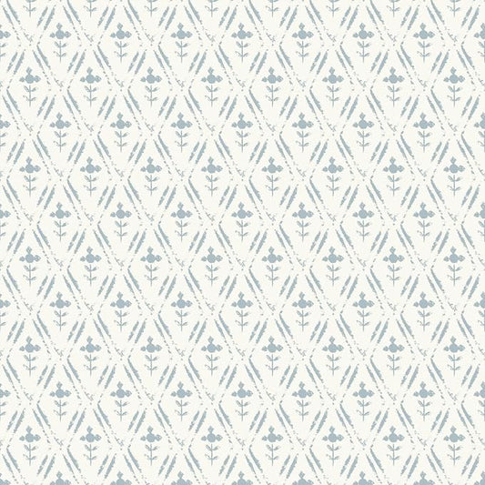 Heroad Blue Peel and Stick Wallpaper Farmhouse Tiny Floral Wall Paper 17.3''x393'' Vintage Rustic Cottage Contact Paper Geometric Self Adhesive Removable Wallpaper for Bedroom Kitchen Cabinet Decor by HeroadBrand