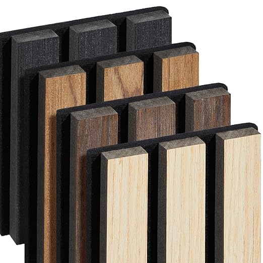 Acoustic Wood Slat Panels, Soundproof Wooden Wall Panels, 3D Fluted Panel for Interior Wall Decor, Living Room, Bedroom (Multicolor, 6 * 4.7 inch) - Image 3