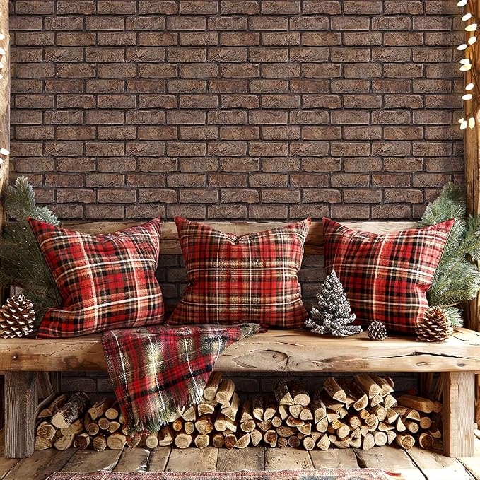 3D Faux Brick Wall Panels Peel and Stick, Designed for Quick DIY | Brown, 10 Pcs 11.8" x 11.8", Small Brick-Look, Ultra-Light PVC Fake Brick Wall Covering for Wall Renovation, Cover 9.7 sq ft - Image 4