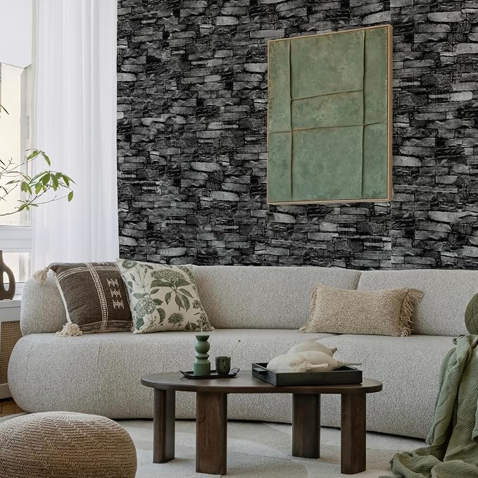 Peel and Stick 3D Foam Stone Wall Panels, Self Adhesive Wallpaper | 20Pcs Soft Flexible Kitchen Backsplash Peel and Stick (13.7 * 15.1in) Waterproof DIY Install Decorative Wall Panels - Image 6