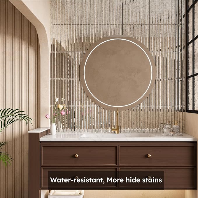 Diflart Beveled Mirror Backsplash Tiles for Kitchen, Mirror TIile for Bathroom Accent Wall (Antique, 12x12 Inch) - Image 5