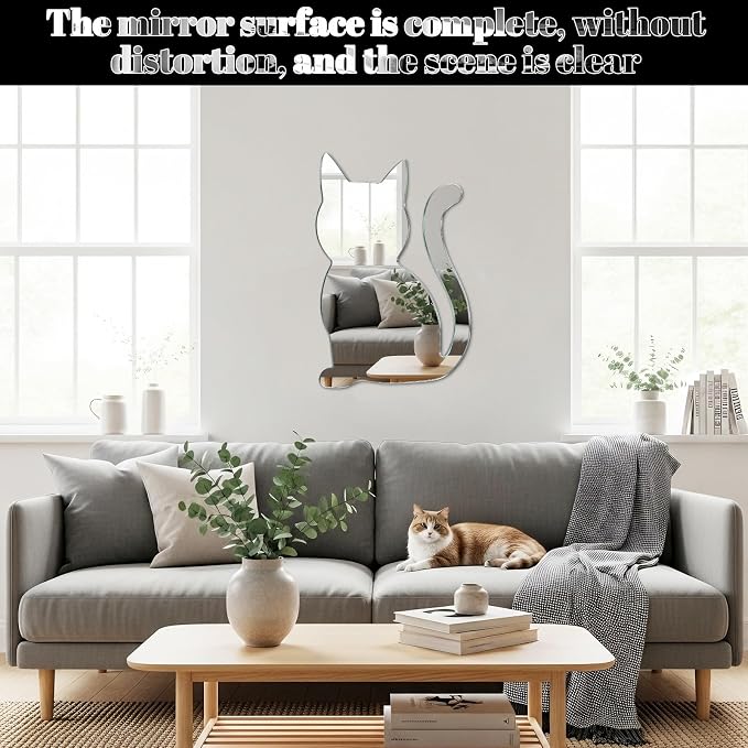 Cat Mirror for Wall Acrylic Non-Glass Unbreakable, Cute - Image 7