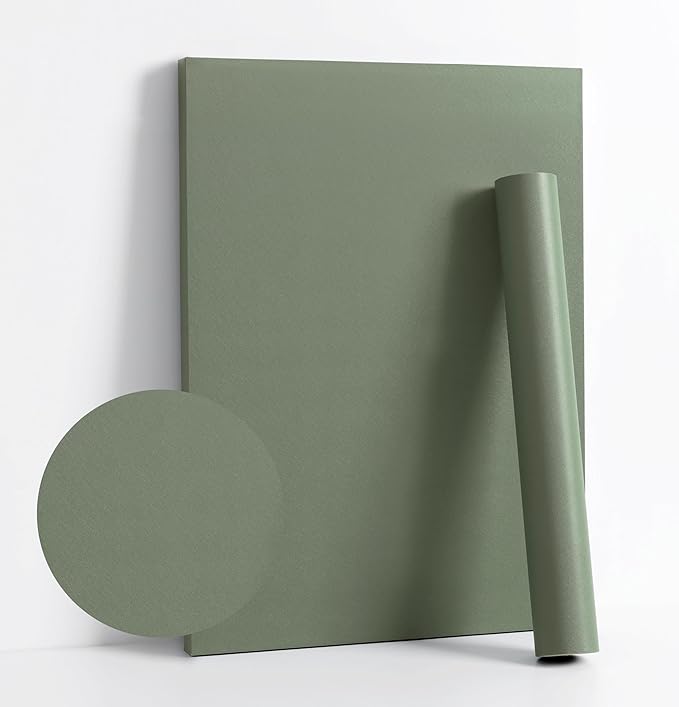 Dimoon 118''x17.7'' Green Peel and Stick Wallpaper Contact Paper Modern Self Adhesive Wall Paper Removable Renter Friendly Textured Solid Color Shelf Cabinet Vinyl Roll (118''x17.7'',Leaf Green) by DIYYOURMOON