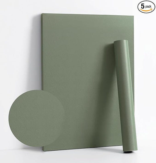 Dimoon 590''x17.7'' Green Peel and Stick Wallpaper Contact Paper Modern Self Adhesive Wall Paper Removable Renter Friendly Textured Solid Color Shelf Cabinet Vinyl Roll (590''x17.7'',Leaf Green) by DIYYOURMOON