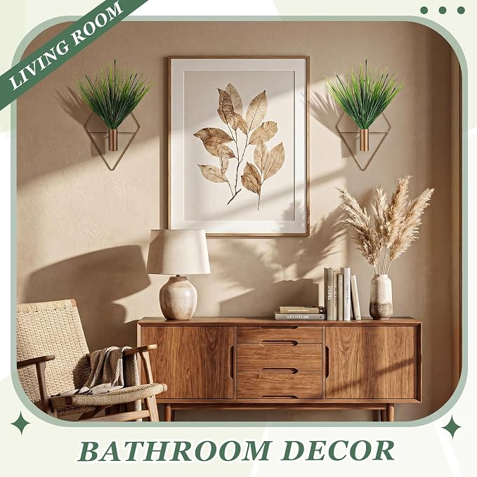 Canlierr 4 Pcs Wall Decor Hanging Planters, Aquatic Plant, Antique Bronze - Image 4
