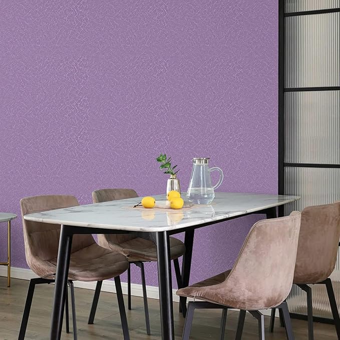 Purple Peel and Stick Self Adhesive Wallpaper Countertop Contact Paper | Removable Embossed Silk Waterproof Bathroom Wallpaper 15.7" X 118" Kitchen Vinyl Wrap for Cabinet Shelf Liner Paper - Image 6
