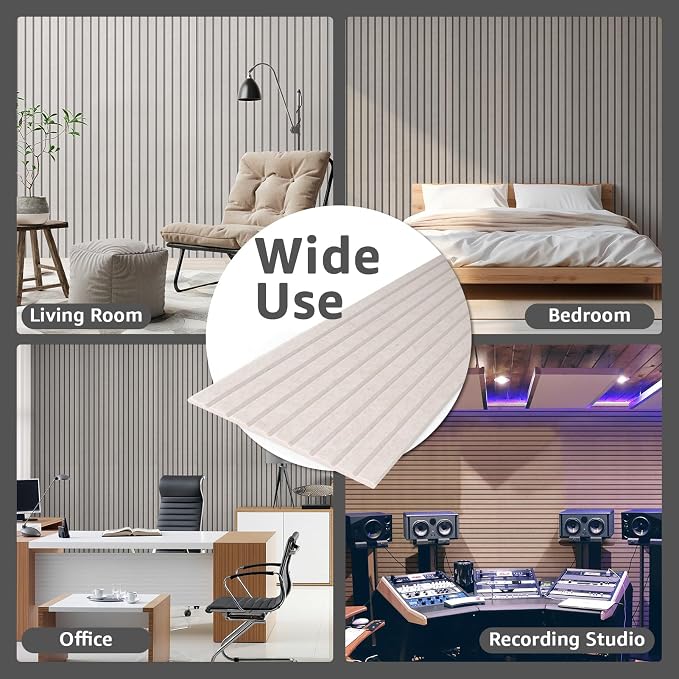 Art3dwallpanels Acoustic Panels, 48" X 12" X 0.35", Camel, 10 Pack | Soundproof Wall Panels, Self Adhesive, High Density Sound Absorbing, Noise Echo Reduction, for Recording Studio, Office - Image 6
