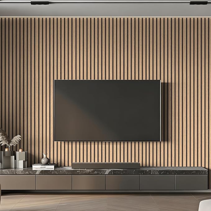 myforHD Wallpaper Peel and Stick 17.3" x 118" Wood Grating Stripe Self-Adhesive Wallpaper Faux Wood Contact Paper Wood Slats Self Adhesive Wall Paper PVC Vinyl Film Removable Waterproof - Image 2