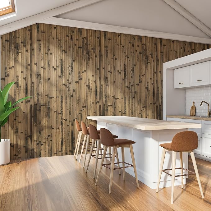 Art3d 48 x 96 in Pole Wrap Natural Bamboo Wall Panel, 1-Pack, Dark Burned | Renewable Raw Board, Waterproof, No Emission, Wear-Resistant, Freely Cuttable, Stylish Wall Decor for Bedroom and Office - Image 8