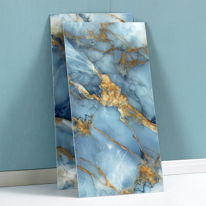 Haimin 3D Wall Panels Peel and Stick Marble Tile Look 10 Pack Waterproof | Lightweight, each 23.6x11.8in, total 19.4 sq ft. Kitchen&bath backsplash, bedroom/living rm decor. Marble-look faux tile. - Image 5