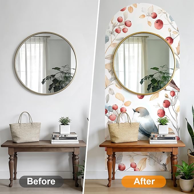 Arch Wall Decals Peel and Stick, Large Wall Stickers, Removable Home Decor Art Wallpaper for Bedroom Living Room 71'' × 31.7'' (Fish) - Image 4