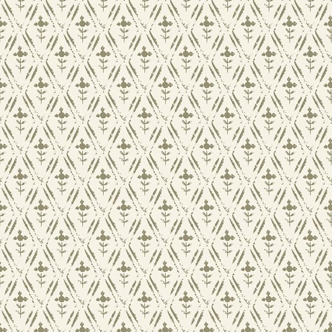 Heroad Peel and Stick Wallpaper Green Floral Contact Paper Farmhouse Rustic | Vintage Cottage Wall Paper,17.3''x78.7'',Waterproof Removable Self Adhesive Gingham Decor Vinyl for Bathroom,Bedroom,Kitchen by HeroadBrand