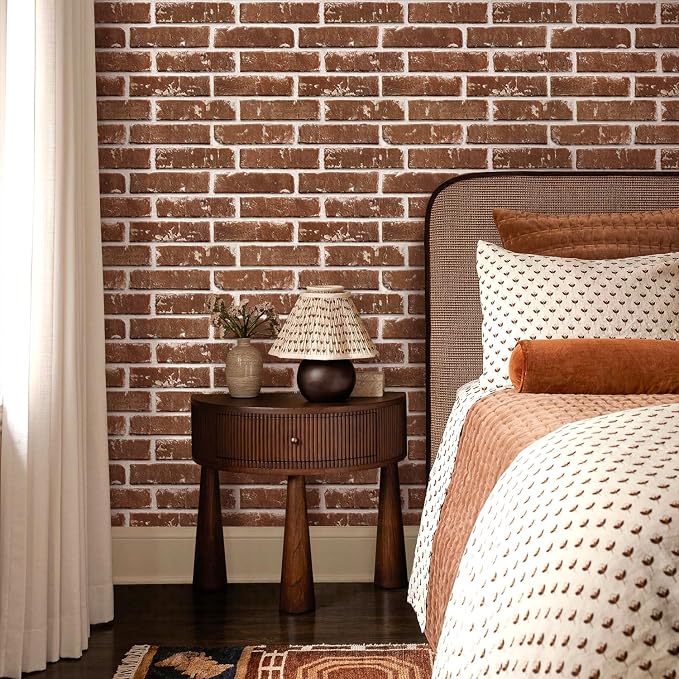 COMSTICKC 3D Faux Brick Wall Panels Peel and Stick, 10 Pcs 15.7" x 11.8" | Not Real Brick, Lightweight Thin PVC Wallpaper, Fake Brick Wall Sticker Covering for Quick DIY Wall Upgrades,Cover 12.9 sq ft - Image 6