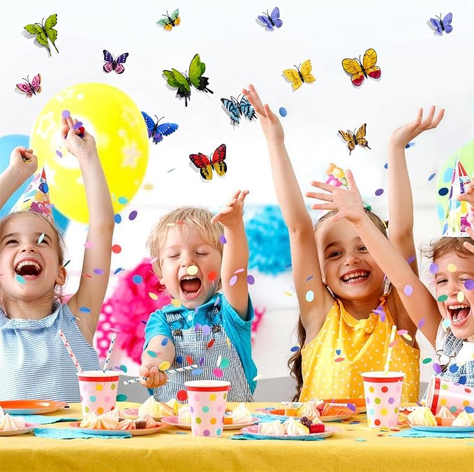 SAOROPEB 3D Butterfly Wall Decor, 24 Pcs Cottagecore Butterfly Decorations | Double Layer for Party Decorations Locker Decor Refrigerator Decal, Reusable - Image 2