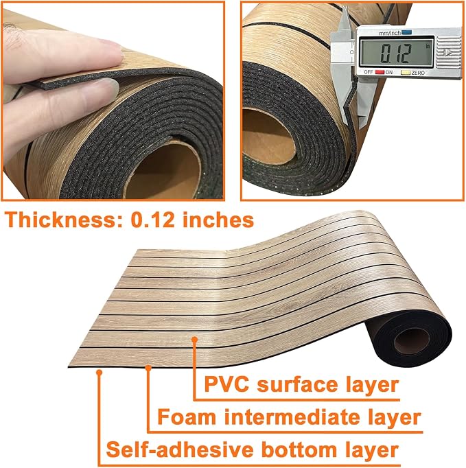 YLL YLL PVC Slat Wall Panel Peel and Stick 236"x 15.7" Faux Oak Grain Wood Slat Panel Self-Adhesive Wallpaper Soundproof 3D Wall Panels - Image 7