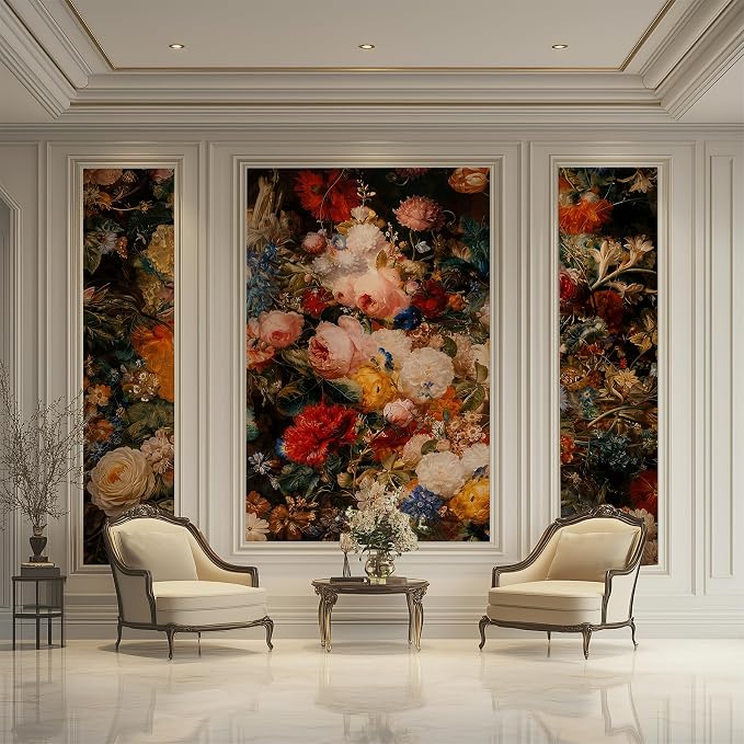 Oversized Flower Wall Murals Peel and Stick Canvas Wallpaper | Large Removable Flower Mural for Living Room Bedroom Office Home Decor and Accent Walls in Multiple Standard Sizes - Image 5