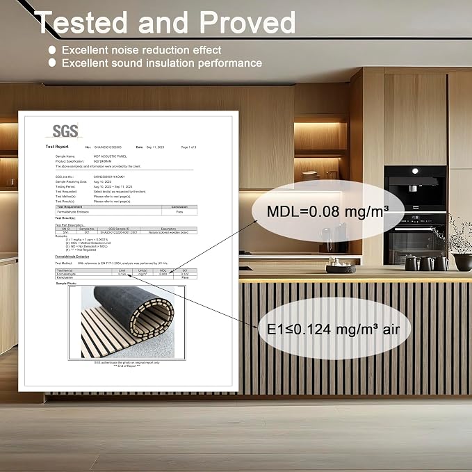 Acoustic Wood Panels for Wall,3D Flexible Fluted Sound Slat Panel,White Oak | Soundproof ,Absorbing,Noise Cancelling,94.5 x 23.6in - Image 4