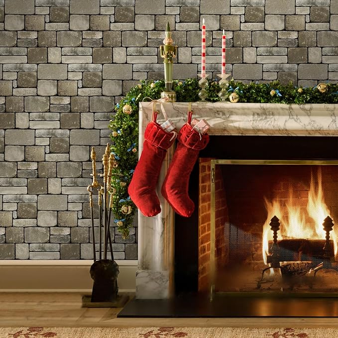 3D Peel and Stick Faux Stone Wall Panels 11.8" x 11.8" 10-Pack | Brown, Stone-Look Textured Wall Sticker, Thin Lightweight PVC Self Adhesive Wall Tiles for Interior Decor, Cover 9.7 sq ft - Image 6