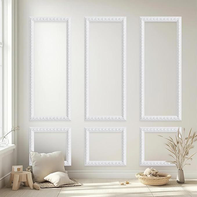 Peel and Stick Wall Molding Kit,Wainscoting Panel Accent Wall Molding Trim | 3 Set,Pattern,Self Adhesive,Paintable,PVC,Pre-Cut,Bead-24x54in - Image 6