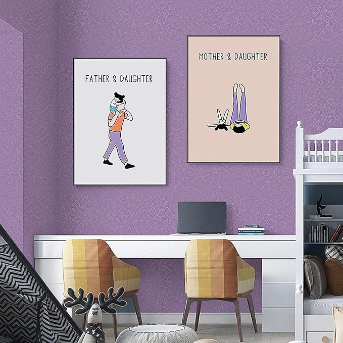 Purple Peel and Stick Self Adhesive Wallpaper Countertop Contact Paper | Removable Embossed Silk Waterproof Bathroom Wallpaper 15.7" X 118" Kitchen Vinyl Wrap for Cabinet Shelf Liner Paper - Image 5