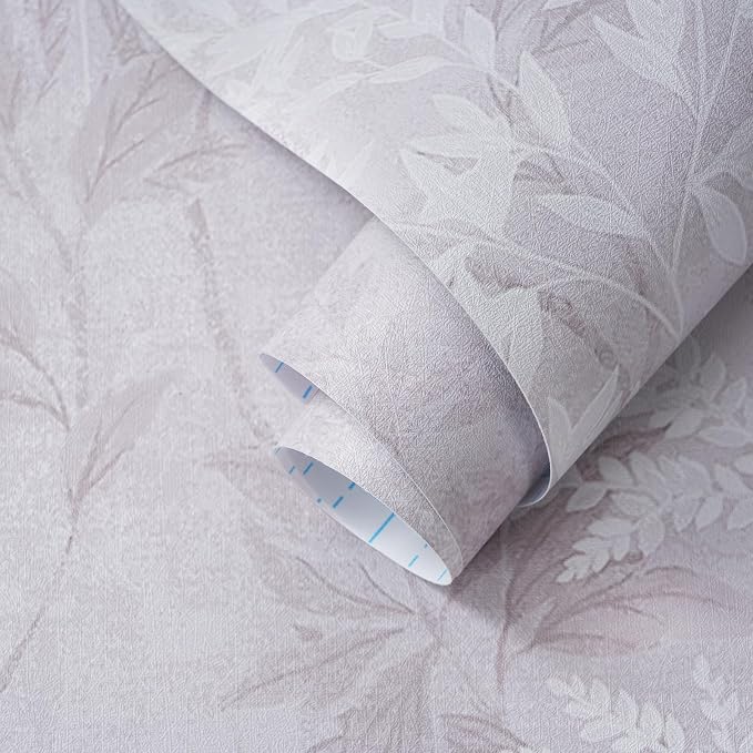 Safiyya Purple Peel and Stick Wallpaper Vintage Botanical Contact Paper Renter Friendly Floral Wallpaper 78.7''x17.3''Removable Wall Paper Self-Adhesive for Bathroom Waterproof Vinyl Rolls - Image 7