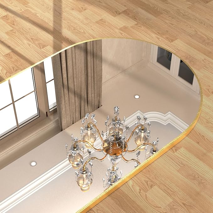 Arched Wall Mirror for Bathroom, 40"x30" Arched Mirror Wall Mounted Mirror with Metal Frame, Gold Vanity Mirror Decor for Mantle, Bedroom, Entryway, Living Room - Image 3