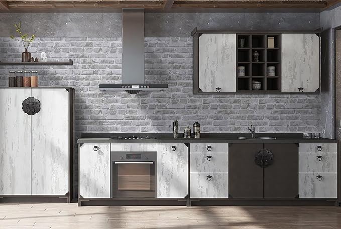 Timeet Grey Brick Wallpaper Peel and Stick Wallpaper 17.7" x 197" Self-Adhesive Film Brick Contact Paper 3D Textured Brick Wallpaper Removable Wallpaper for Room Wall Decoration - Image 7