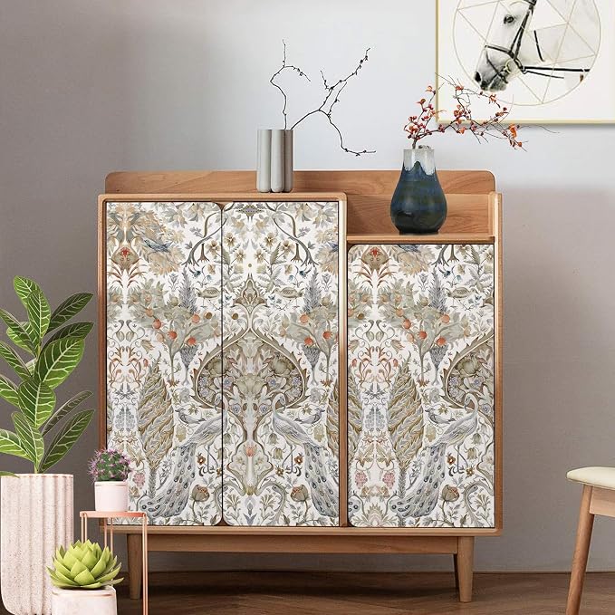 Victorian Botanical Peel and Stick Wallpaper, Vintage Bird Wallpaper | Thick Vinyl Wallpaper with Self-Adhesive Backing, Perfect for Home Decor and Accent Walls - Image 5