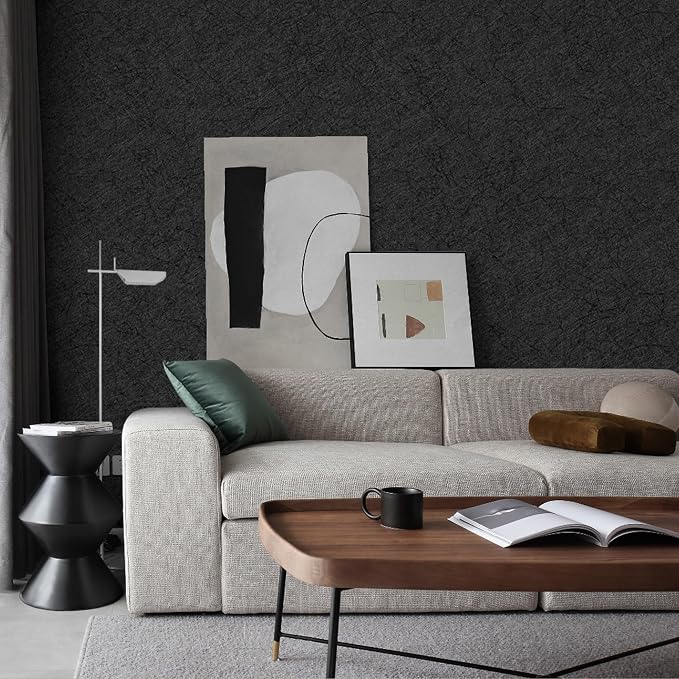Dark Grey Peel and Stick Self Adhesive Wallpaper Countertop Contact Paper | Removable Waterproof Bathroom 15.7" X 196.8" Kitchen Vinyl Wrap for Cabinet Countertops Wall Counter Top Paper - Image 2