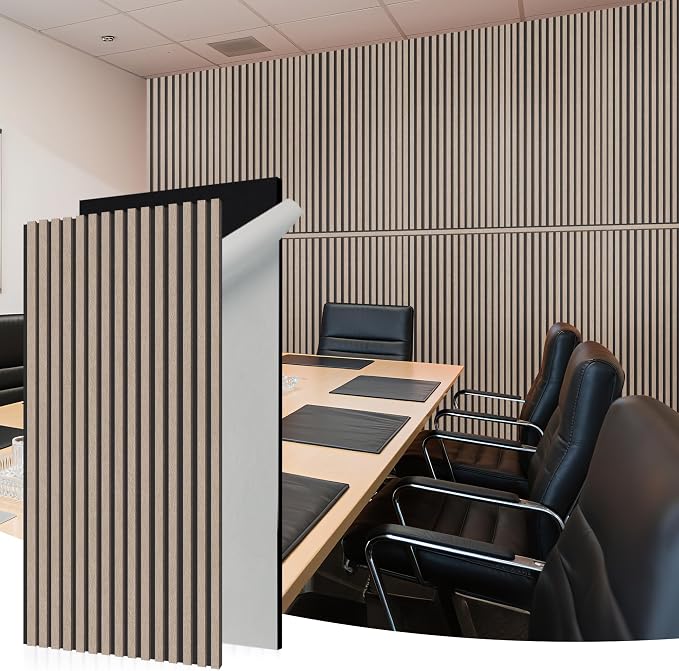 WoveN SounD Acoustic Panels, Black, 2 Pack, 47.2x23.6 in | Self-Adhesive, Peel and Stick, NRC 0.95, Refined Sound, Echo Reduction, Studio, Home, Office, Gaming Room by WovenSound