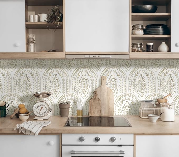 Peel and Stick Wallpaper Modern Wall Paper Boho Removable Wallpaper Peel and Stick Brown and White Self-Adhesive Contact Paper for Bathroom Bedroom Kitchen Wall Decor 17.3" x 394" - Image 8
