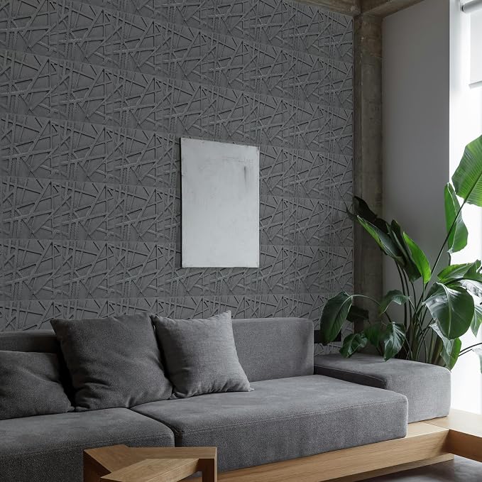 LEVOWAY 33 Pack 3D Wall Panels for Interior Wall Decor, 12''x12'' Brushed Silver Accent Textured Wall Panels, Wall Covering Panles for Living Room, Gaming Room, TV Background, Cover 32 Sq.Ft - Image 3