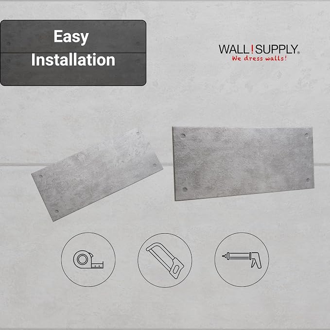 Wall!Supply 3D Wall Panels – Industrial Concrete Loft Style – Lightweight Foam (EPS) – Wallpaper Alternative for Living Room, Bedroom & Office – Easy DIY Installation – 4 Pack, Covers 25.84 Sq Ft | Lightweight EPS Foam, Wallpaper Alternative, Easy DIY ... - Image 6