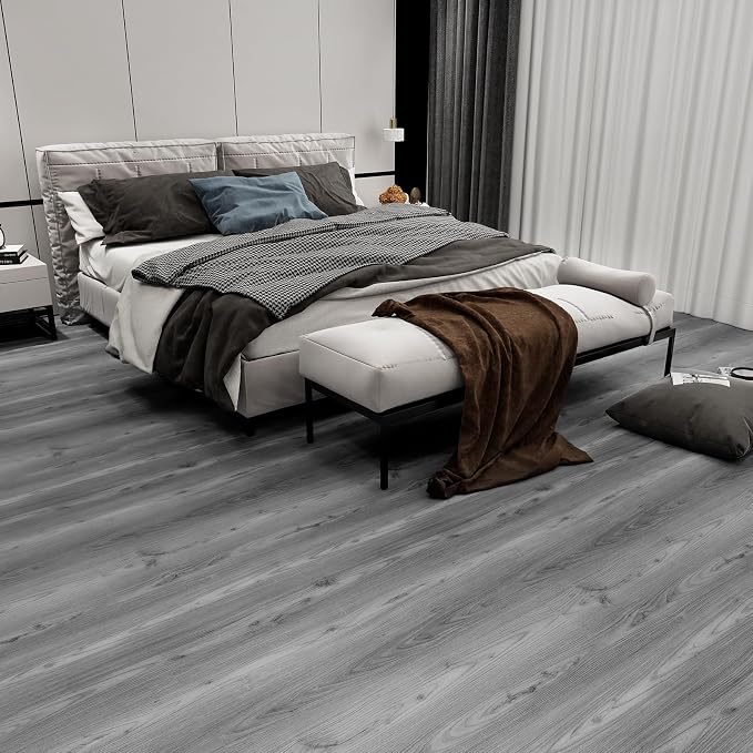 Lareko Peel and Stick Floor Tile, Waterproof Vinyl Plank Flooring | 36-Pack 54 Sq.Ft, Self-Adhesive Laminate Vinyl Tiles,Realistic Wood Grain for DIY Bathroom, Laundry Room & Rental Upgrades - Image 5