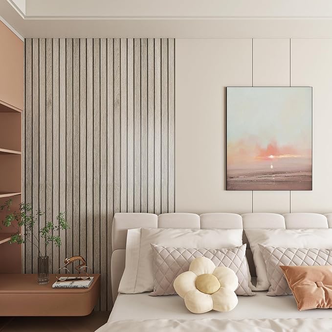 Livelynine 15.8x394 Inch 3D Wood Slat Wallpaper for Accent Wall Peel and Stick Wallpaper for Bedroom Living Room Walls Natural Wood Contact Paper Self Adhesive Paneling Wall Paper Decorative Pole Wrap - Image 4