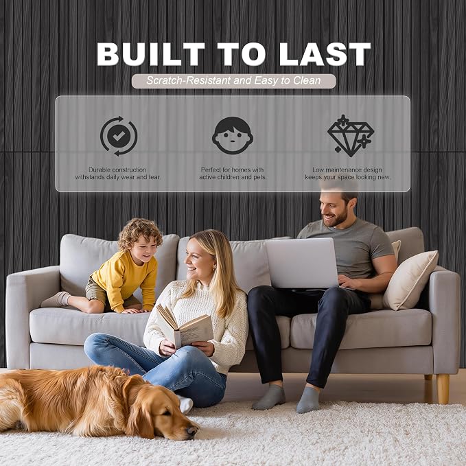 WoveN SounD Acoustic Wall Panels, Black Oak, 10 Pack, 47.2x23.6 in | Self-Adhesive, Peel and Stick, NRC 0.95, Premium Sound, Echo Proof, Slat Decor, Studio, Home, Office, Media Room - Image 6