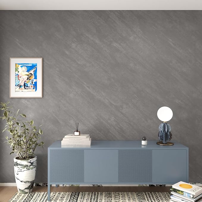 3yecao 16"×591" Large Size Grey Concrete Wallpaper Peel and Stick 3D Thick Waterproof Gray Concrete Contact Paper Matte Textured Cement Wall Tile Stickers for Bedroom Bathroom Basement Walls - Image 5