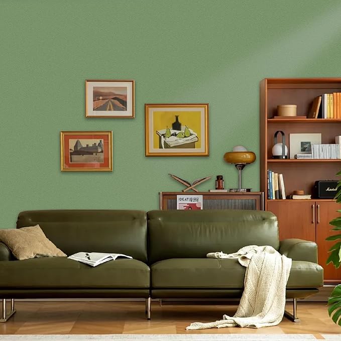 Yancorp 24"x394" Matte Grass Green Peel and Stick Wallpaper - Self-Adhesive Removable Contact Paper for Cabinets & Drawers - Image 5