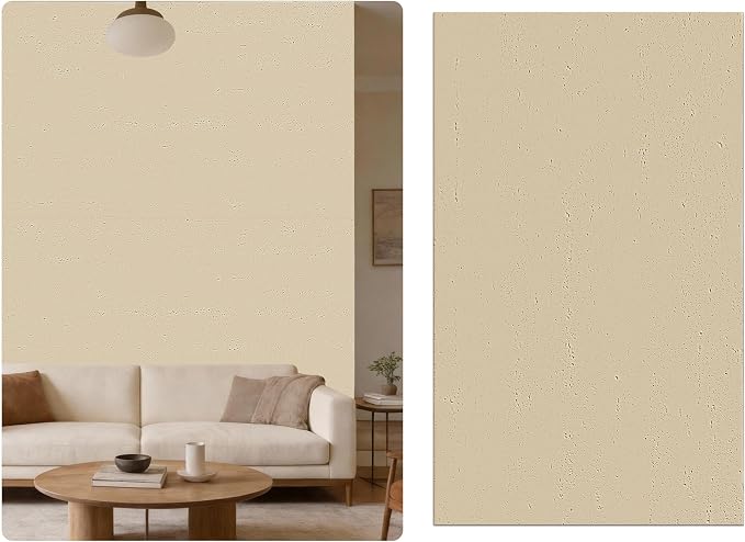 3D Wall Panels - 4PCS 47.2"x23.6" Faux Stone Wall Covering - MCM Modified Clay Material for Home Art, Accent Brick, Modern Exterior/Interior Decoration, Covering 31 sq.ft TV PureBeige by NAMAII