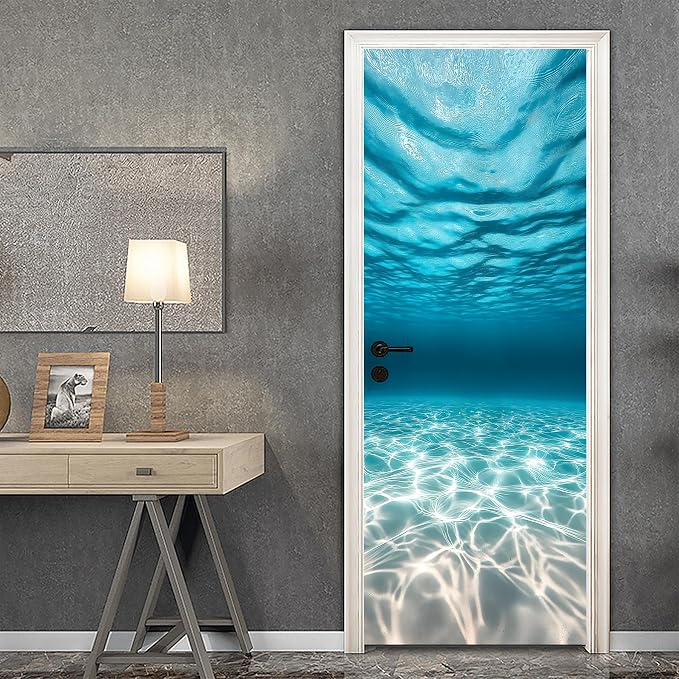 3D Door Stickers, Peel and Stick Wallpaper,Self-Adhesive Mural PVC Waterproof Wall Poster for Home Decor 30.3" W x 78.7" H - Image 2