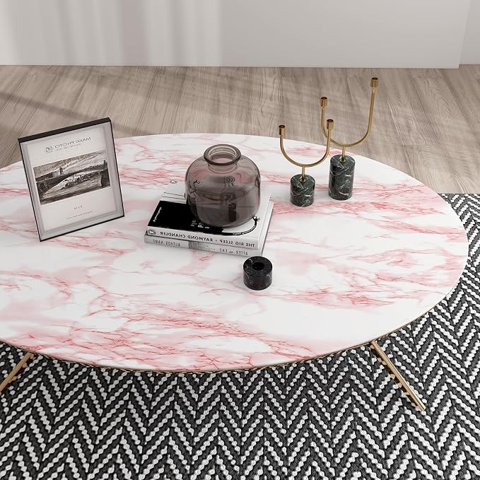 Marble Contact Paper Pink Extra Wide Peel and Stick for Kitchen Countertop | 23.6in ×118in Marble Wallpaper Self-Adhesive Vinyl Waterproof Great As Cabinets Drawer Shelf Crafts Wall Paper Decorations - Image 2