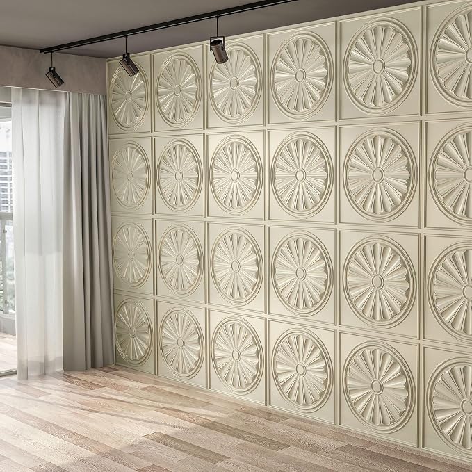 Art3dwallpanels Ceiling Tiles, 24 x 24 Inch, Gold, 12 Pack | Drop Ceiling Tiles, High Grade PVC, 3D Wall Panels for Interior Wall Decor, Fire Rated, Waterproof, Light Weight - Image 7