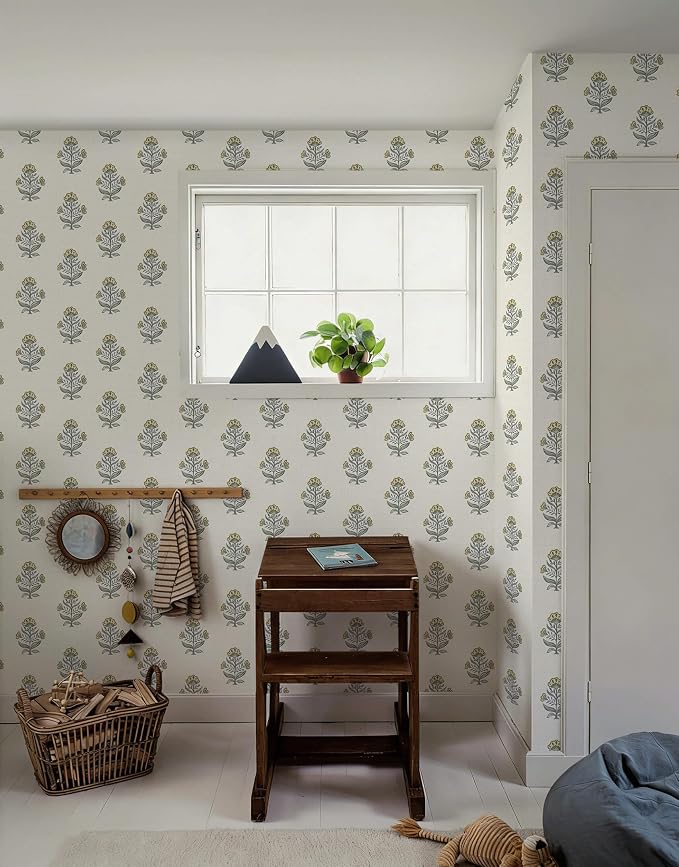 Heroad Vintage Floral Wallpaper Cottage Peel and Stick Wallpaper Retro Flower Contact Paper for Cabinets Drawers Removable Self-Adhesive Wall Paper for Bedroom Stick on Walls Decor Vinyl 17.3''x78.7'' - Image 9