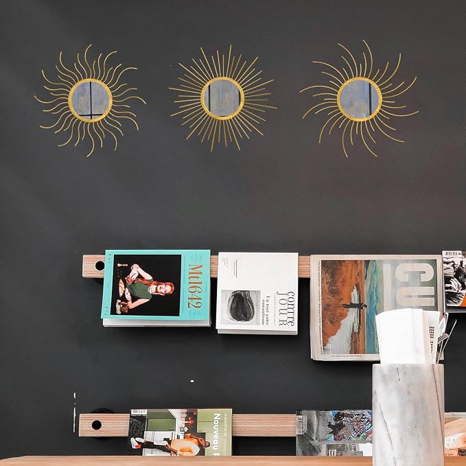Mirror Decor Sunburst Mirrors Metal Sun Mirror Wall Decor Wall Mirror Home Decorative Wall Art for Living Room Bedroom Entryway - Image 4